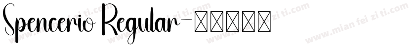 Spencerio Regular字体转换